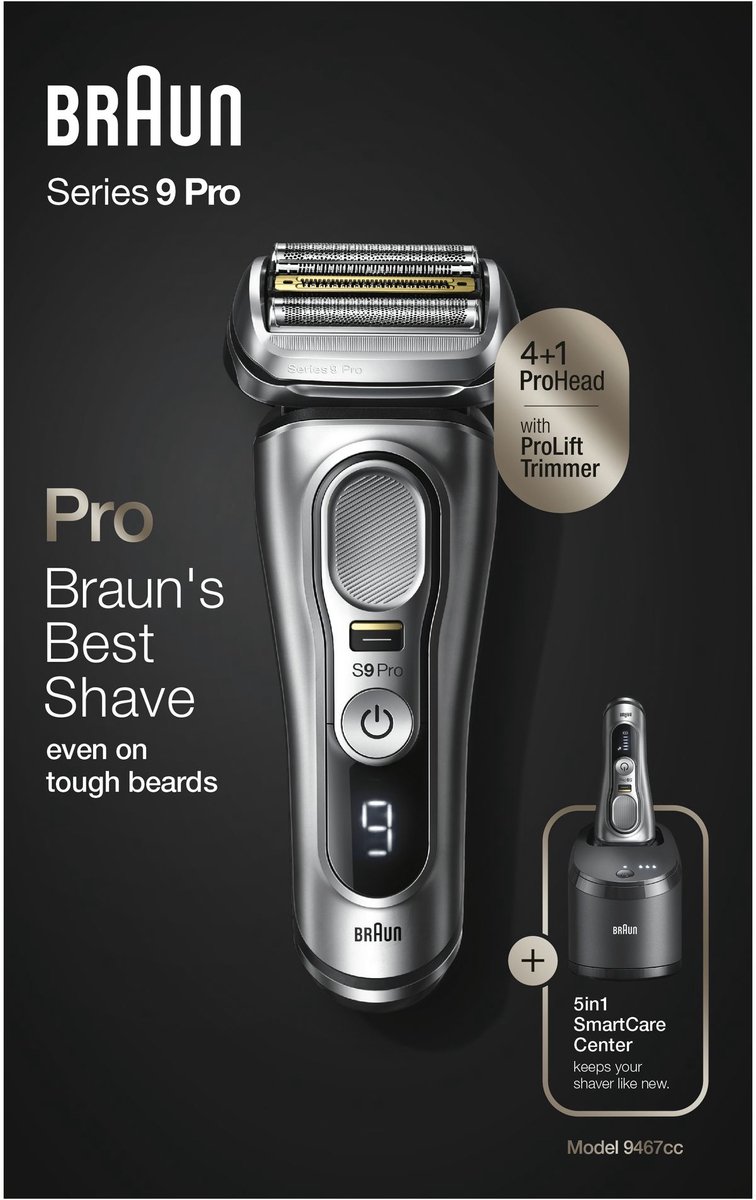 Braun Series 9 Pro 9467cc Scheerapparaat met Oplaadstation - afbeelding 2