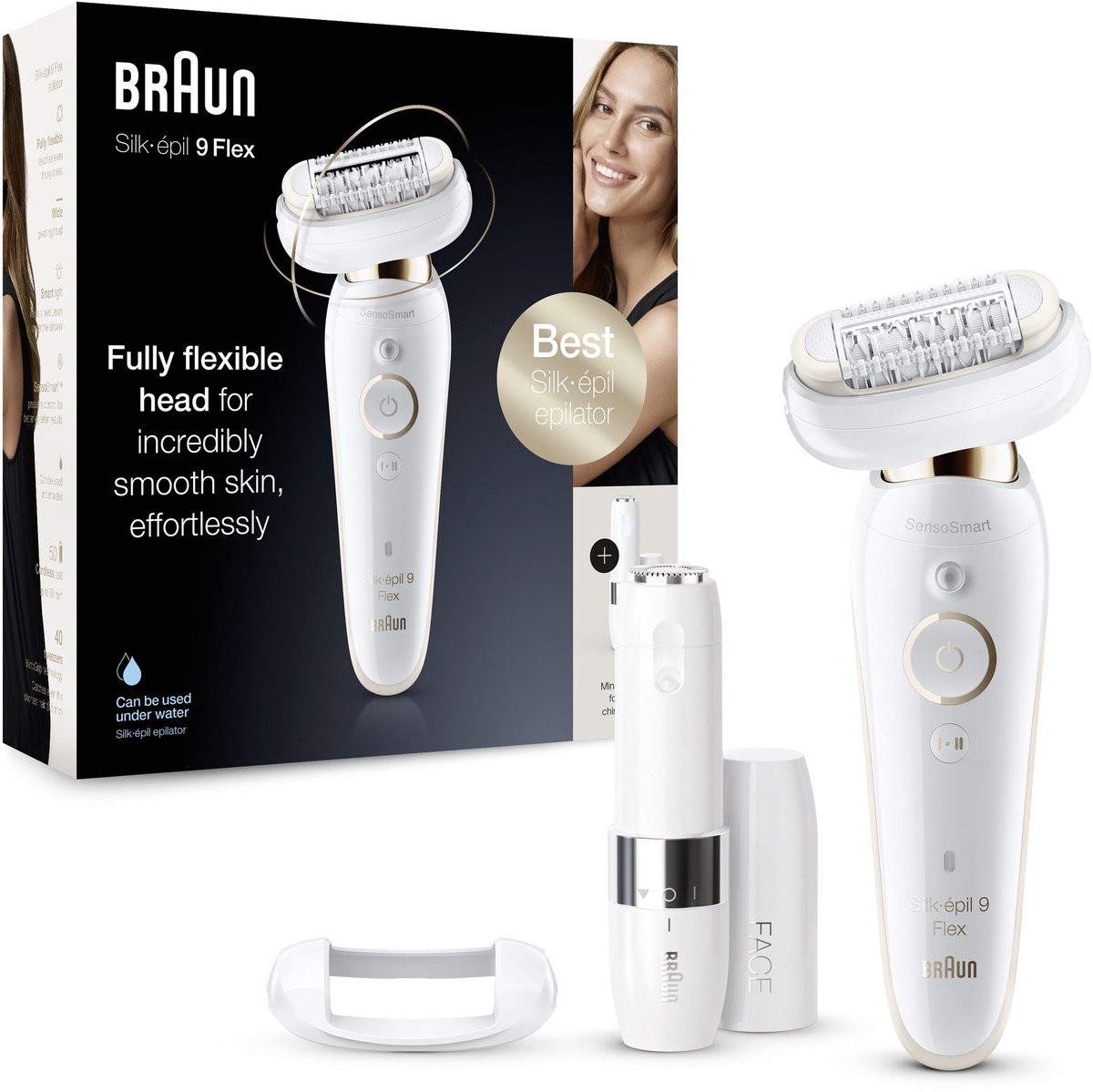 BRAUN Silk-épil 9 Flex 9005 Wit + FS1000 Wit