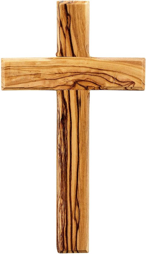 MaMeMi HOLZKREUZ aus OLIVENHOLZ 25 x 13 cm mit natürlicher