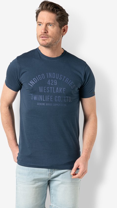 Twinlife Heren logo - T-Shirts - Luchtig - Vochtabsorberend - Blauw - M