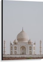 Canvas - Taj Mahal - India - 80x120 cm Foto op Canvas Schilderij (Wanddecoratie op Canvas)