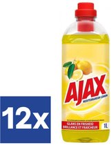 Ajax Nettoyant Tout Usage Citron Vert Méditerranéen (Pack économique) - 12 x 1 l