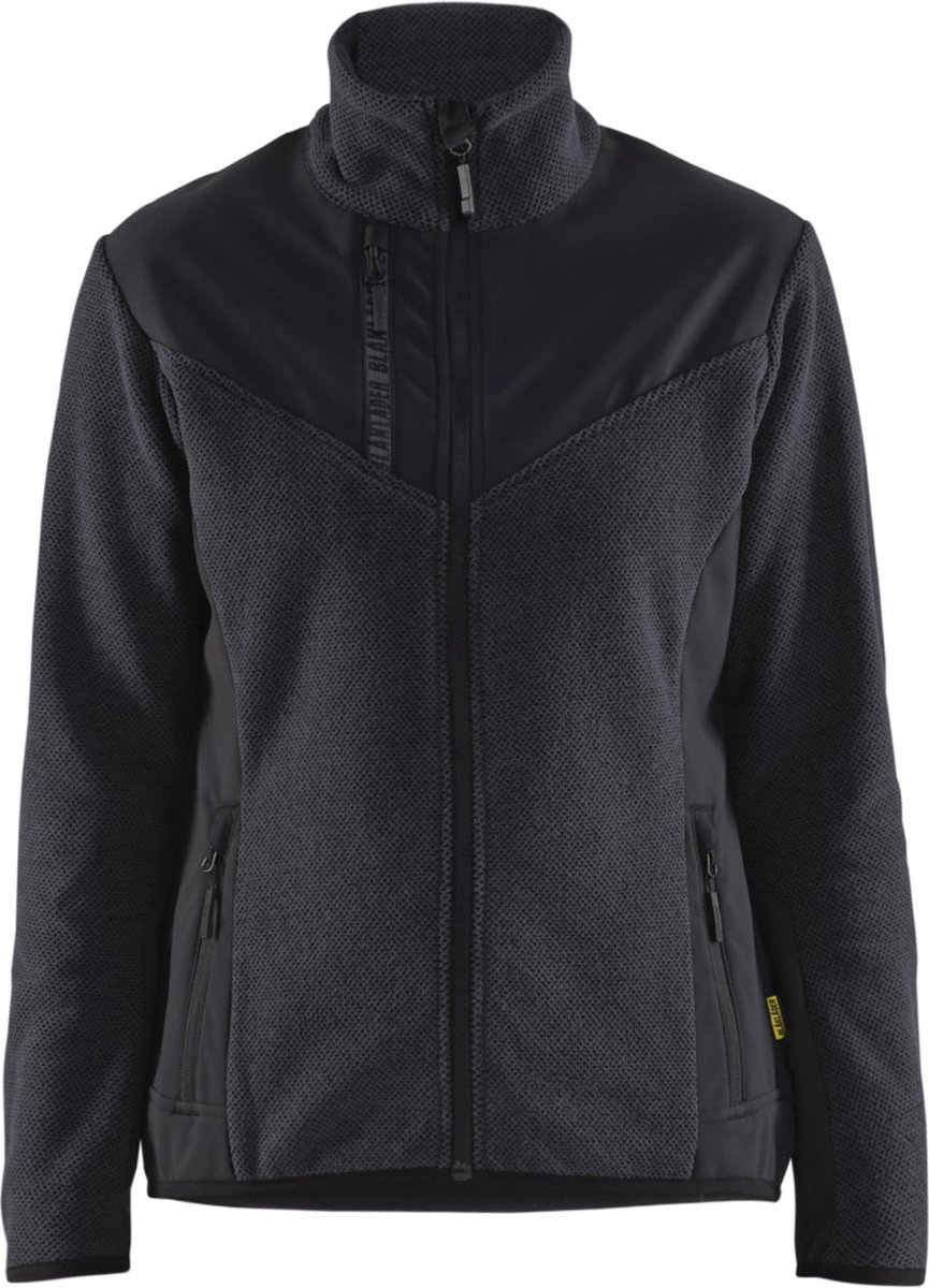 Blaklader 5943-2536 Dames gebreid vest met softshell Donkergrijs Zwart