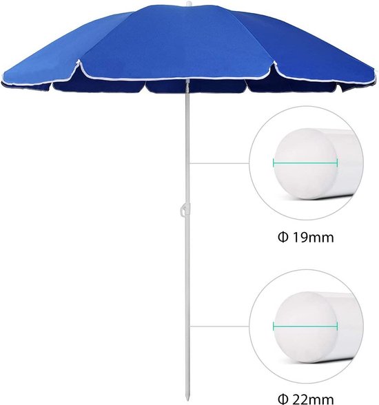 Parasol de jardin en coton indien motif floral, Large