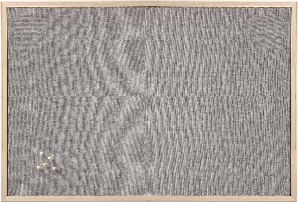 Zeller prikbord - textiel - lichtgrijs - 60 x 80 cm - incl. punaises