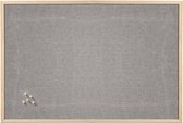 Tableau d'affichage Zeller - textile - gris clair - 60 x 80 cm - punaises incluses