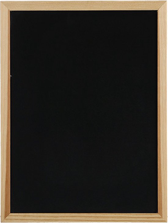 Zeller krijtbord/schoolbord/memobord magnetisch - 30 x 40 cm - hout |  bol.com