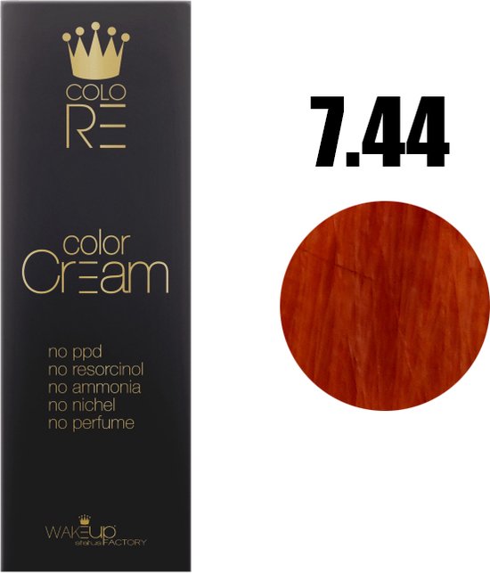 Color Cream 7.44 Blond Cuivré Intense - Teinture pour cheveux En Crème ...