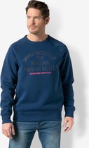 Twinlife Heren sweat raglan print - Sweaters - Sterk - Elastisch - Blauw - M