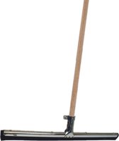 Betra Raclette de sol/raclette de douche - pour eau métal/caoutchouc 60 cm - avec manche en bois 130 cm