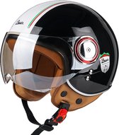 Beon B110 Helm Scooter / Jethelm - Zwart Glans XL