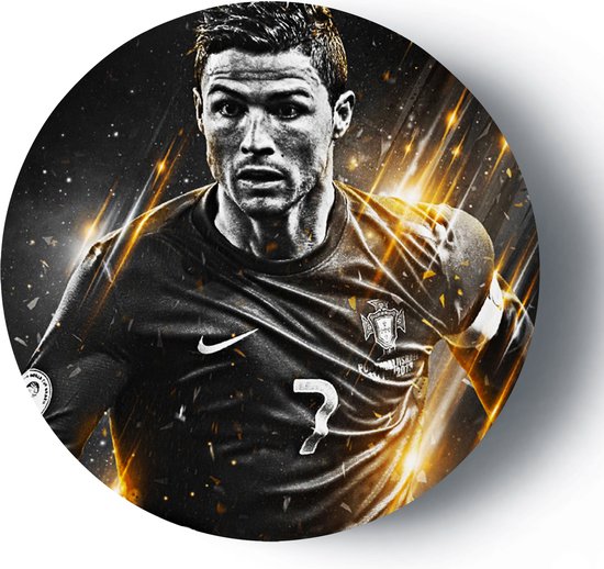 Cristiano Ronaldo Muurcirkel | 50 x 50 cm | Ronaldo | Wandcirkel ...