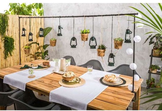 Tuintafel Tafelklem - Decoratiestang met tafelklem - Leuk voor tuinverlichting op zonneenergie - Tafeldecoratie Tafelaankleding