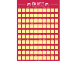 100 Dates Krasposter - Valentijnscadeau - 100 Dates Bucket List - 100 Date ideeën - Relatie - Relatie Cadeau - Date Ideas - Scratch Off Relatie Koppel Bucketlist