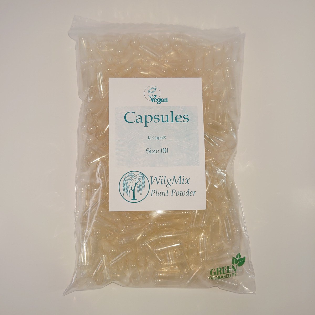 Goedkoopste WilgMiX Plant Powder - 500st Zuiver Veganistische K-CAPS® Capsules - HPMC - Maat 00 - 500pcs