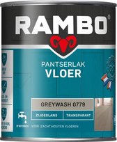 Rambo Pantserlak Vloer Transparant Zijdeglans - Sneldrogend - Vocht & Vuilwerend - Greywash - 0.75L