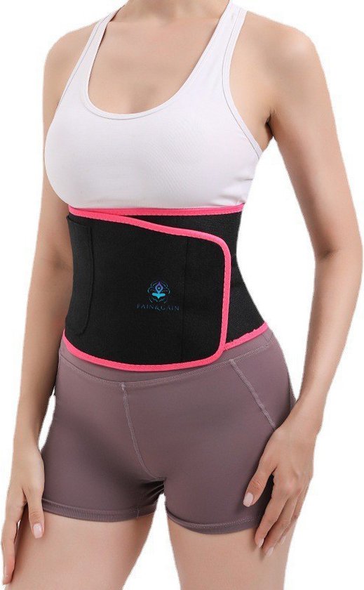 Pain&Gain buik riem taille trainer - corset - Waist Trainer - Entraîneur de taille - for Men Women Weight Loss Waist Trimmer for Home Gym and Workout Easy to Clean Sweatband Slim Body - Pain&Gain
