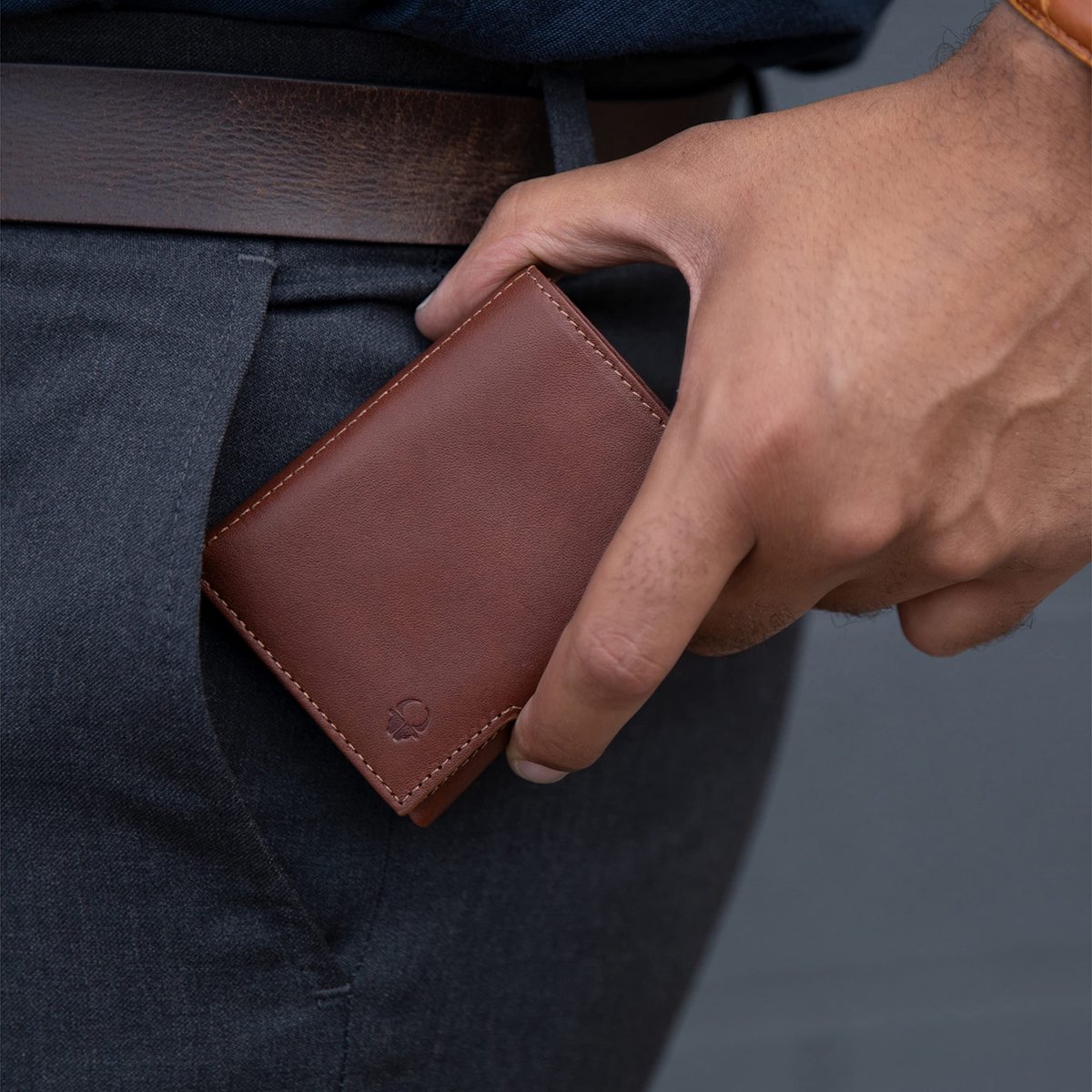 Solo Pelle lederen portemonnee Q-Wallet met geïntegreerd kaartetui voor