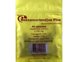Boezemvriendjes Plus (Fenegriek, Galega, Gezegende distel) - 40 caps vegatarisch à 450 mg