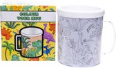 2 PCS Cup Dinosaurus - Colorez votre propre tasse - Pages à colorier - Gobelet - DIY