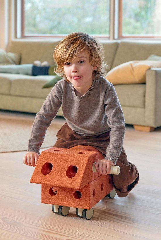 Modu Dreamer Set - Zachte blokken - 33 onderdelen - Open Ended speelgoed - Speelgoed 1 jaar - Speelgoed 2jaar - Speelgoed 3 jaar - Bouwspeelgoed -Burnt Orange / Dusty Green van Merkloos — afbeelding 3