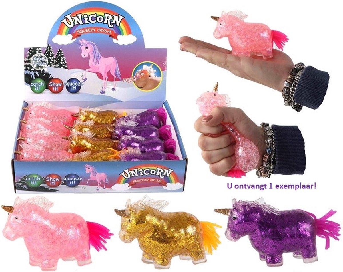 Boule Anti-Stress en forme de licorne pour enfant et adulte, jouet Anti- Stress, à serrer, rose, 3 pièces - AliExpress