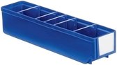 Stellingbak,magazijnbak, materiaalbak, onderdelenbak met de afmeting van 40 x 9,3 x 8,3 cm (LxBxH) verpakt per 5 stuks.