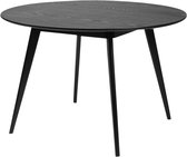 Table à manger Nordiq Yumi - Table à manger en bois - Ø115 x H74 cm - Noir