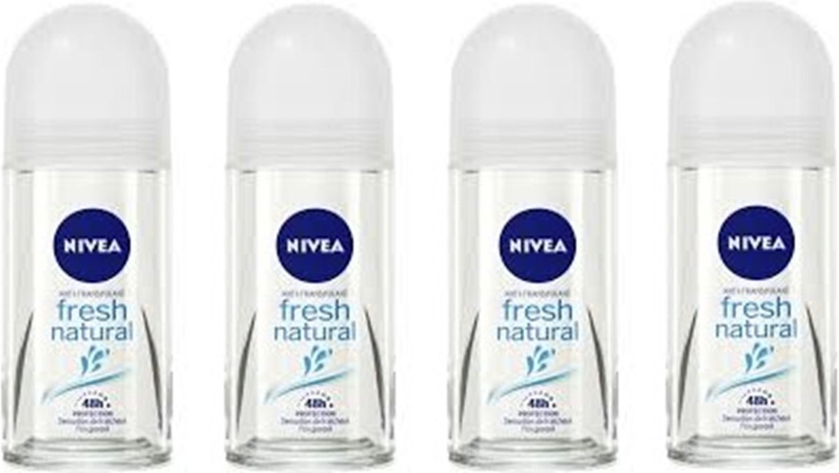 Goedkoopste NIVEA Deo Roller - Fresh Natural - 4 x 50 ml