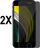 Screenz® - Matte Screenprotector geschikt voor iPhone 8/SE 2020/SE 2022 - Tempered glass - Screen protector geschikt voor iPhone 8/SE 2020/SE 2022 - Beschermglas - Mat Glasplaatje - 2 stuks