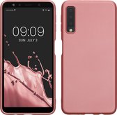 kwmobile telefoonhoesje geschikt voor Samsung Galaxy A7 (2018) - Hoesje voor smartphone - Back cover in metallic roségoud