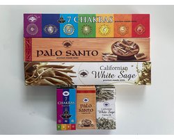 Green Tree White Sage-Palo Santo-7 Chakra Olie en Wierookstokjes