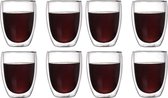 Dubbelwandige Glazen - 8 Stuks - 350ml - Koffieglazen - Theeglazen - Cappuccino Glazen - Latte Macchiato Glazen