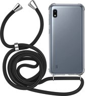 Hoesje met koord - ketting - Draagriem voor Schouder / Nek - touw - Hanger - Schouder tas - Geschikt voor: Samsung Galaxy A10 - transparant