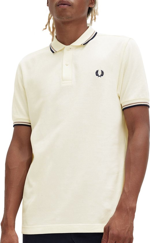 Fred Perry - Polo M3600 Ecru R71 - Slim-fit - Heren Poloshirt Maat M