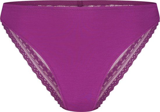 Slip Secrets avec dentelle violet pour femme | Taille S