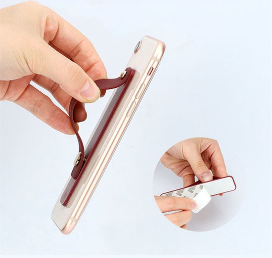 Support de téléphone adhésif I Bouton de téléphone I Anneau de maintien I Prise en main pour smartphone I Avec support pour smartphone I Zwart