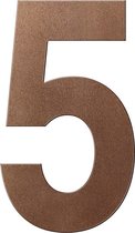 Huisnummer - Brons Kleur - RVS - GPF bouwbeslag - Bronze blend 5 L, 200 mm
