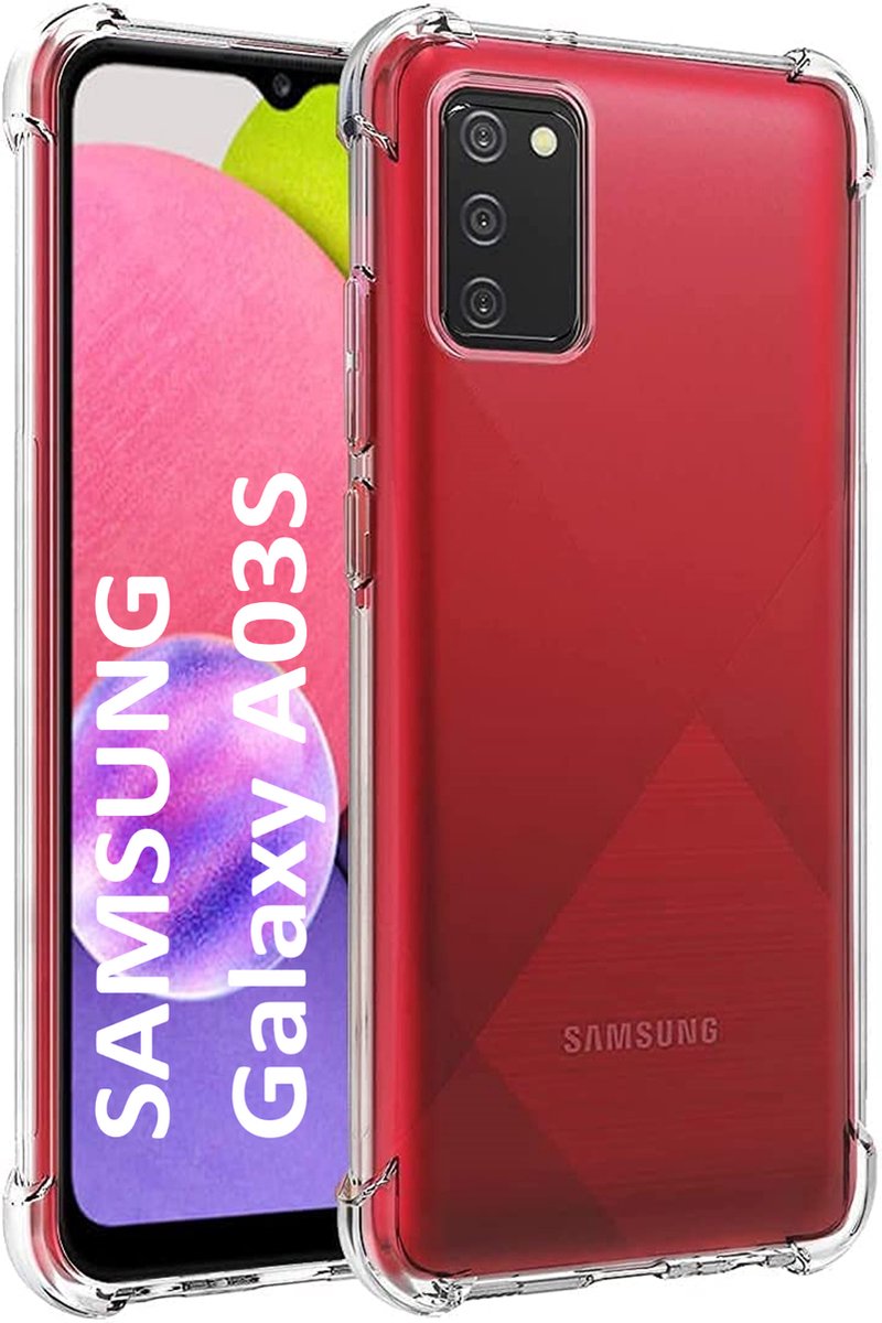 Hoesje voor Samsung Galaxy A03S backcover Shockproof siliconen Transparant