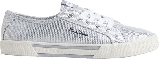 Pepe Jeans Brady Party Lage Sneakers Zilver EU 40 Vrouw