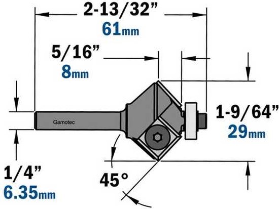 CMT Orange Tools 711.070.11 - frees recht HWM S 6 D 7 x 18