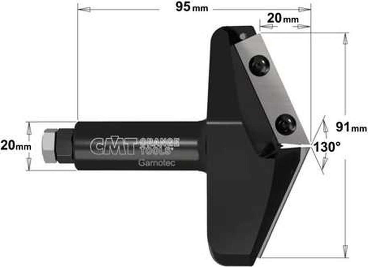 D-10687 - V-groeffrees 90° 12,7x12,7mm S8
