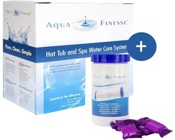 AquaFinesse Spa en Hottub Box incl. Filter Cleaner - Whirpools - Waterbehandeling – Jacuzzi producten - Reinigt en beschermt water - Eenvoudig in gebruik - Voor schoner en gezonder water - Milieuvriendelijk