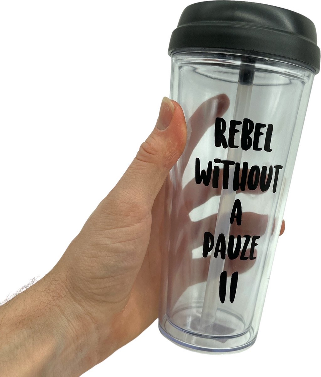 Power Escorts Herbruikbare Sport Beker 500ml Hard Plastic Rebel Without Pauze II 1 Stuk