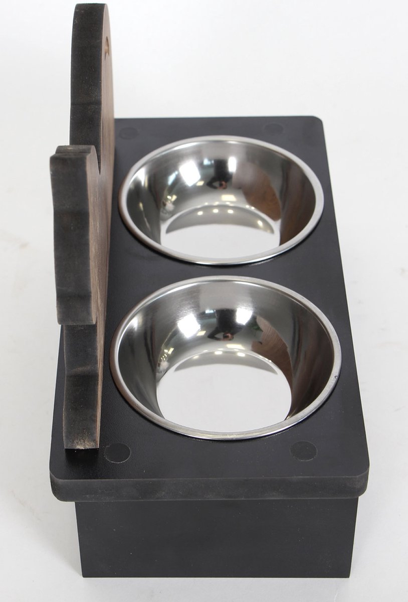 GUUSII HOME Verhoogde Voerbak voor Honden Large - Hondenvoerbakset Met Standaard Hondenkommen - Voerstation Medium Dubbele Voerbak 1600 ml
