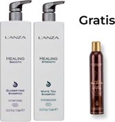 L'Anza Healing Smooth Glossifying Shampoo & Lanza White Tea - 1000 ml - Shampoo