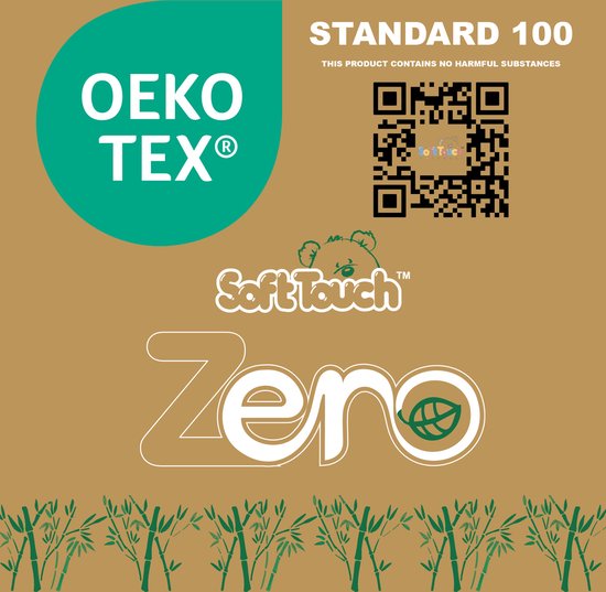 Soft Touch slabbetje Met Fijne Rib Unisex 100% Katoen Kleur Coffee Maat 35 x 20 Cm OEKO-TEX STANDARD 100 van Soft Touch — afbeelding 2