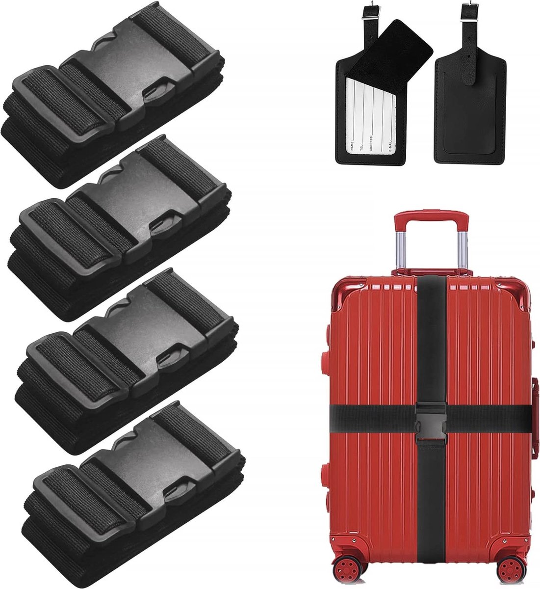 Kofferriemen set – Kofferriem – Reizen - Bagageband