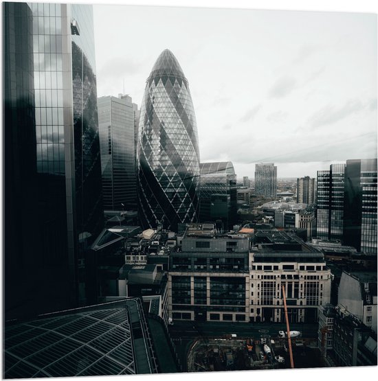 Acrylglas - Uitzicht van een Stad - Verenigd Koninkrijk - 100x100 cm Foto op Acrylglas (Met Ophangsysteem)