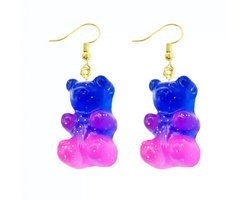 foto van Akyol - beer oorbellen - oorbellen beer - oorhangers beer - meisjes oorbel - cadeau oorbel voor meisje - beertjes - glitter oorbel - leuke oorbelletjes meisje